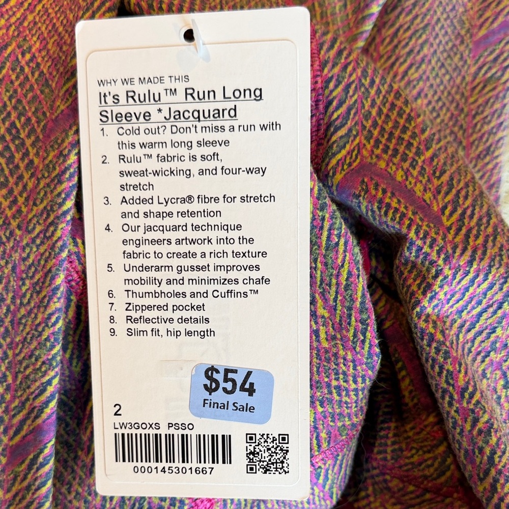 lululemon athletica Multicolor Rulu Run Long Sleeve